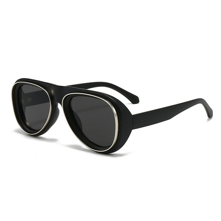 Women's fashionable retro sunglasses with wide frame Kalsten