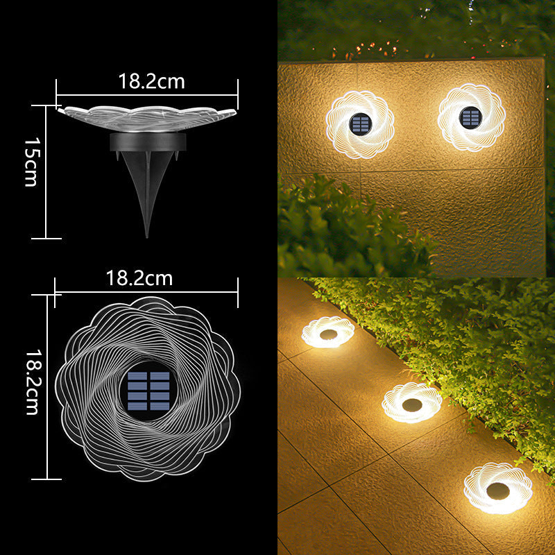 Decorative Solar Acrylic Petal Garden Stake LED Pathway Light Kalsten