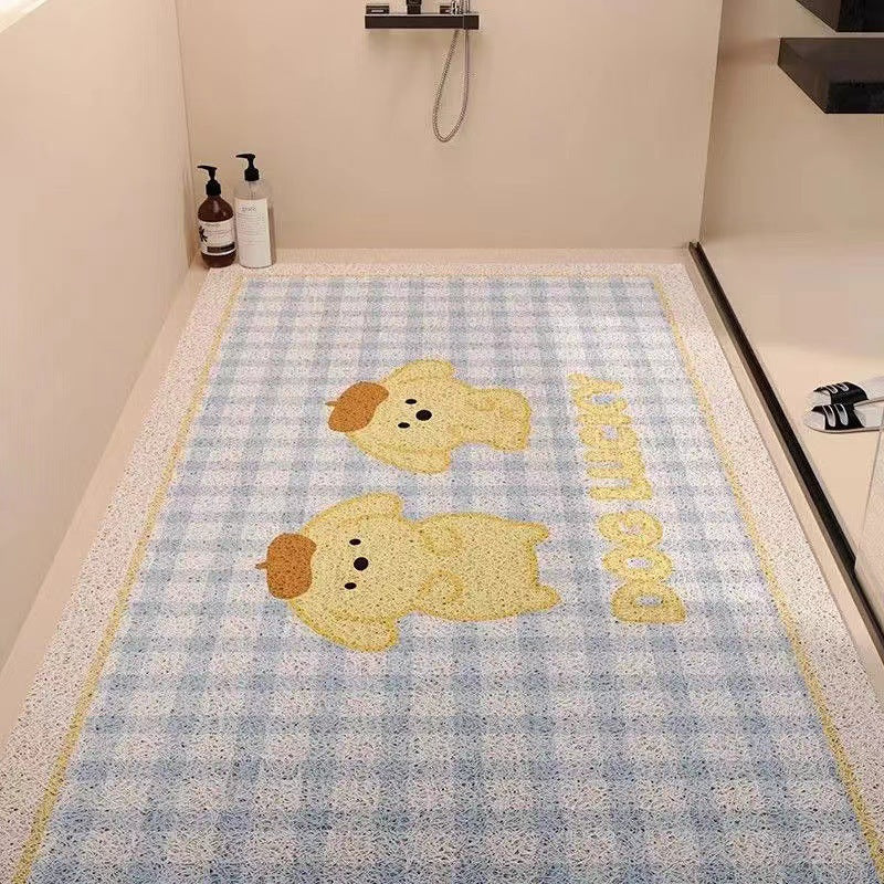 Playful Puppy-Themed Non-Slip Bathroom Mat Kalsten