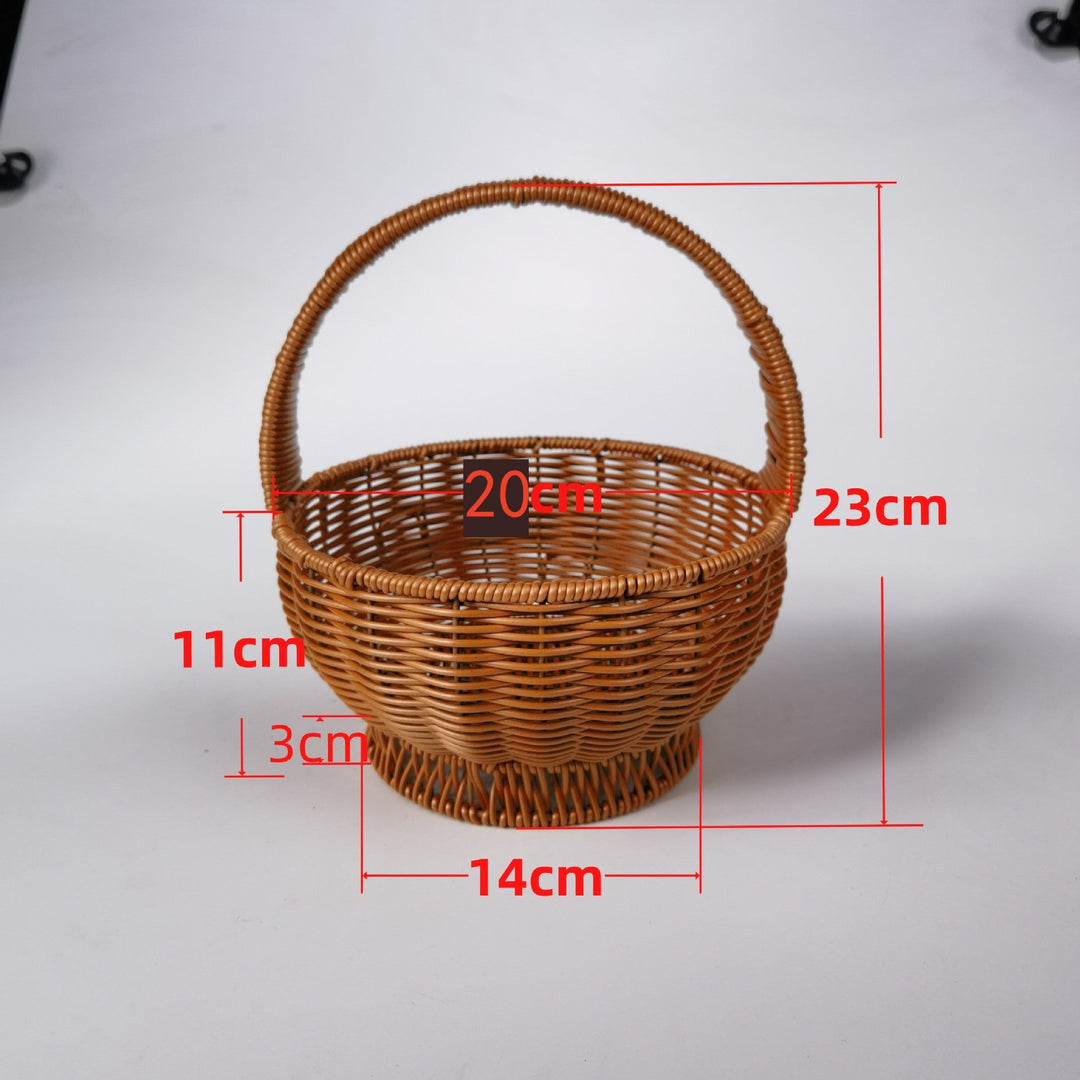 Ladies handcrafted rattan basket with handle Kalsten