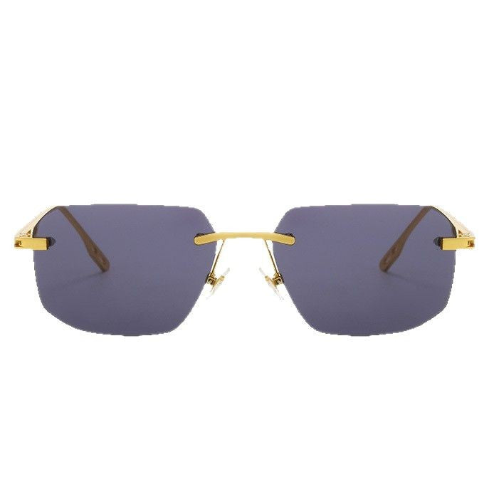 Women’s fashionable half-frame glasses with elegant metal and plastic mix Kalsten