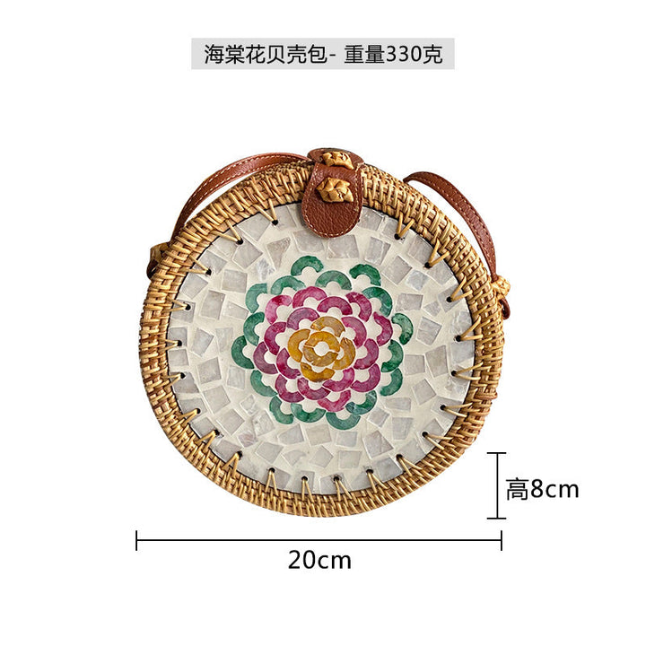 Ladies Round Basket Bag Kalsten