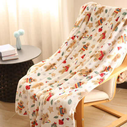 Playful Animal-Themed Plush Throw Blanket