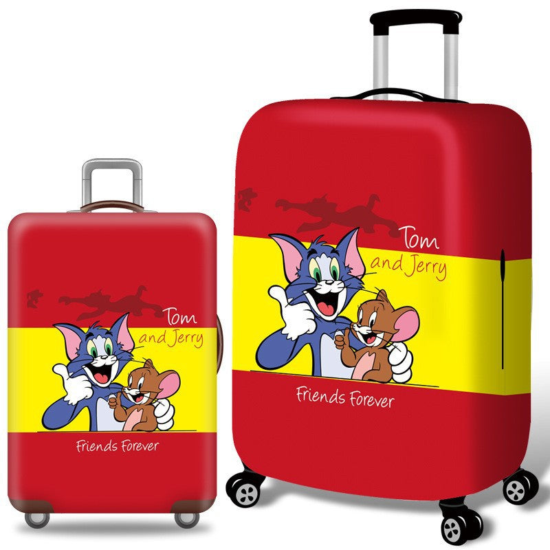 Unisex nan hard shell suitcase with Tom and Jerry design, telescopic handle and smooth-running swivel wheels Kalsten