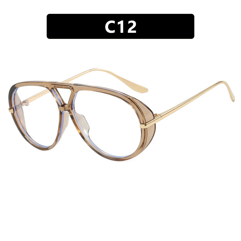 Women's oversized sunglasses with elegant plastic frame and mirrored lenses Kalsten