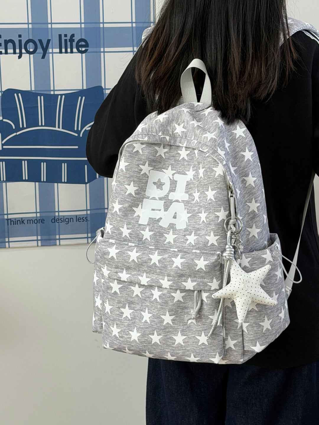 Fun Star-Patterned School Backpack
