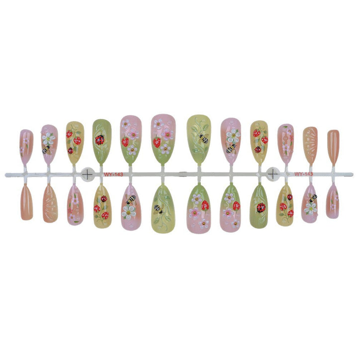 Artistic Floral Design Press-On Nails Kalsten