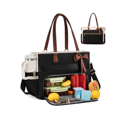 Insulated Multi-Compartment Lunch Tote Acalora