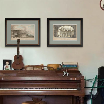 Vintage Roman Architecture Framed Art