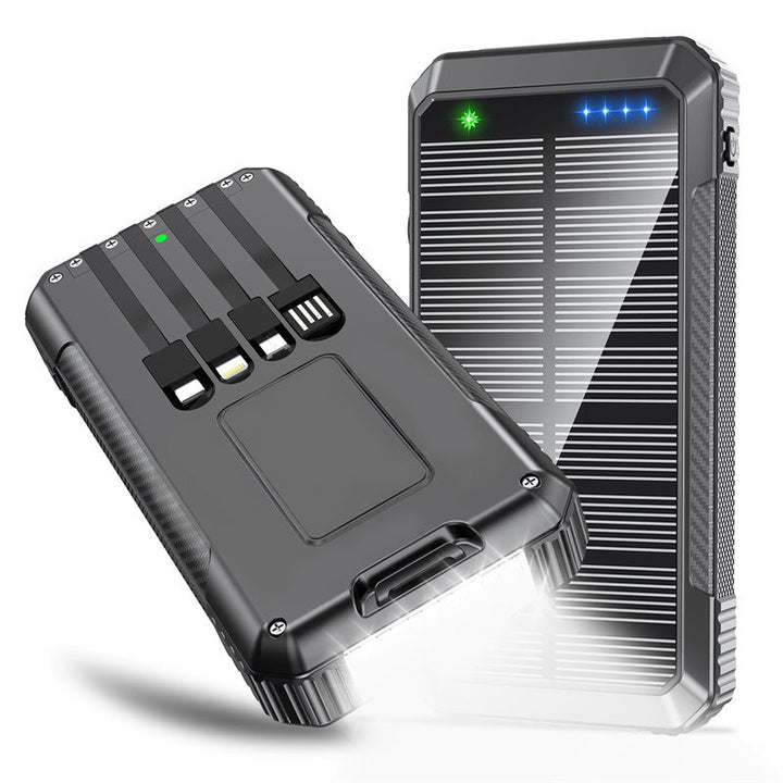 Power bank with solar charging function and integrated LED lamp Kalsten