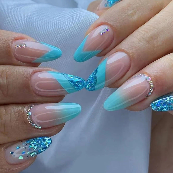 Stylish Glitter Ombre Nail Tips Kalsten