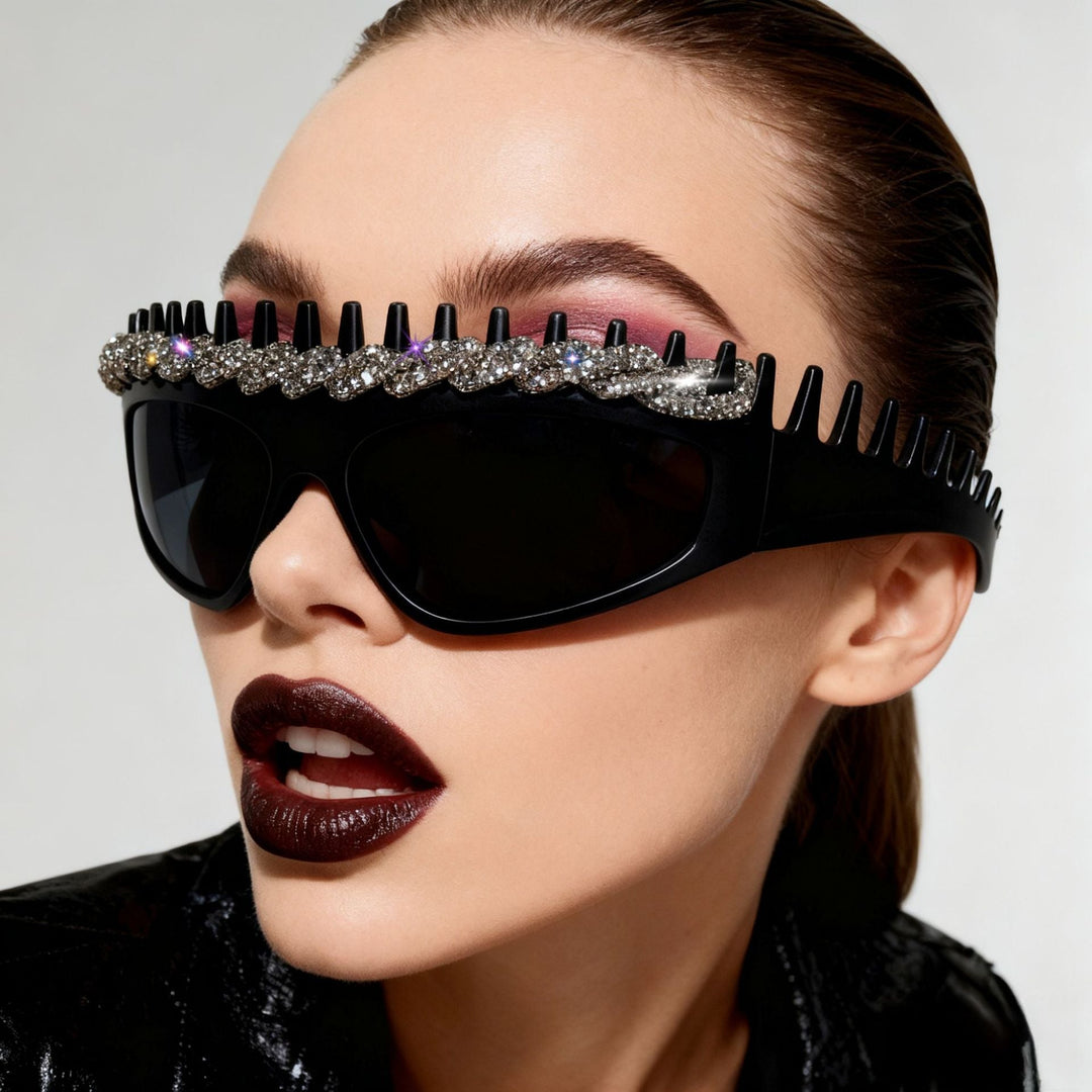 Ladies sporty sunglasses with intricate design and sparkling accents Kalsten