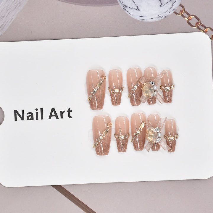 Luxury Decorative Crystal Press-On Nails Kalsten
