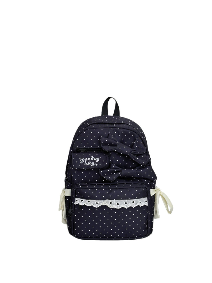 Backpack with Playful Bows and Practical Storage Solutions Kalsten