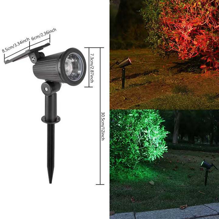 Adjustable Solar LED Garden Spotlight Stake With Swivel Head Integrated Solar Panel And Weatherproof Housing Kalsten