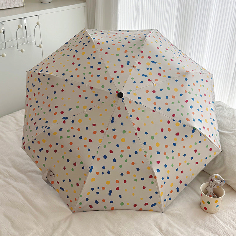 Women Multi-Purpose Foldable Shoulder Bag with Colorful Polka Dot Pattern Kalsten