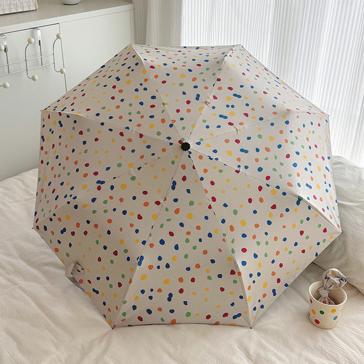 Women Multi-Purpose Foldable Shoulder Bag with Colorful Polka Dot Pattern Kalsten