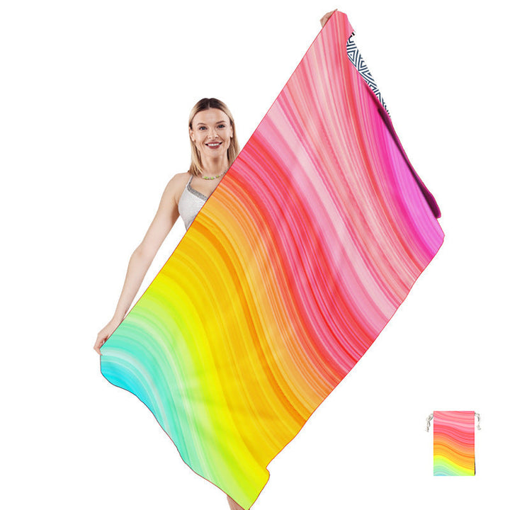 Multifunctional beach towel in creative mandala design Kalsten