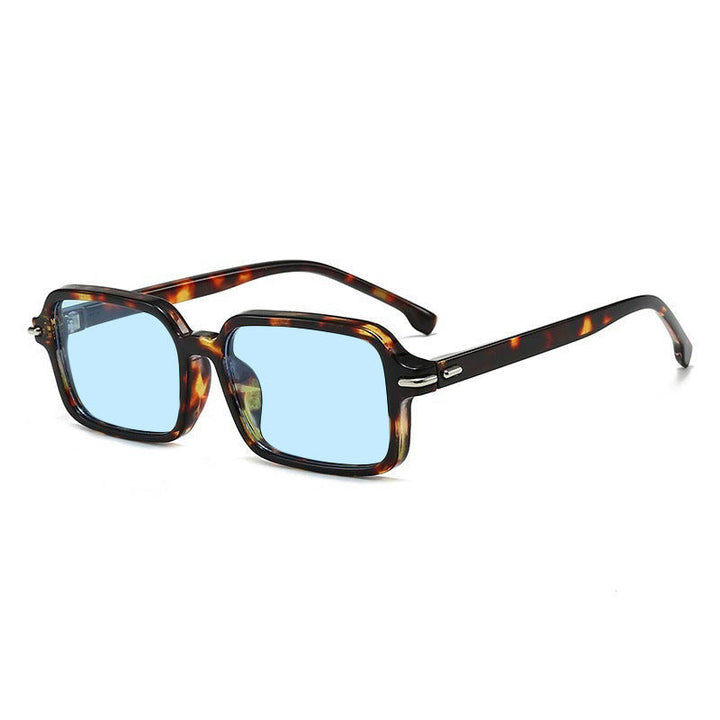 Women's fashionable square sunglasses with stylish plastic frame and blue lenses Kalsten