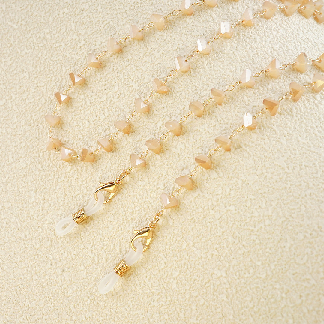 Heart-Shaped Beaded Eyewear Chain Kalsten