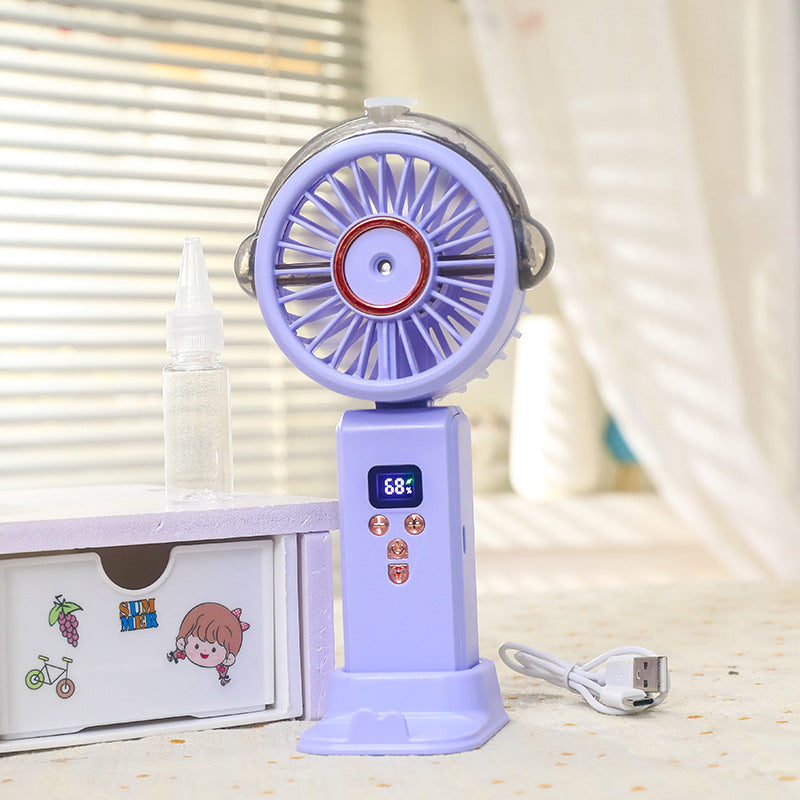 Women portable spray fan with LCD display Kalsten