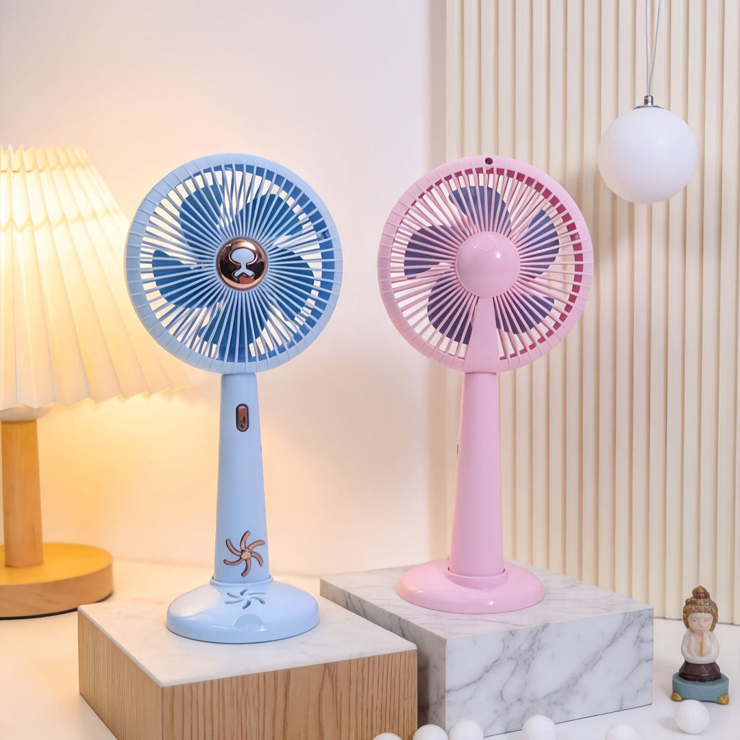 Cooling rechargeable handheld and tabletop fan with detachable base and USB charging Kalsten