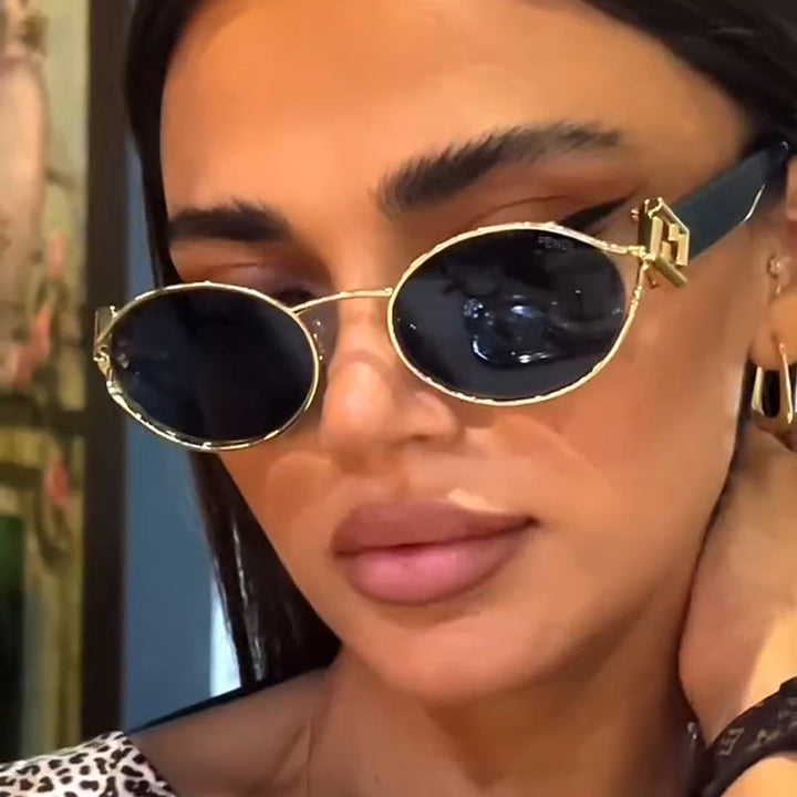 Ladies fashionable sunglasses with elegant metal frame and UV protection Kalsten