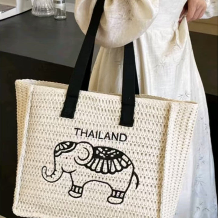 Cotton shopping bag with elephant design Kalsten
