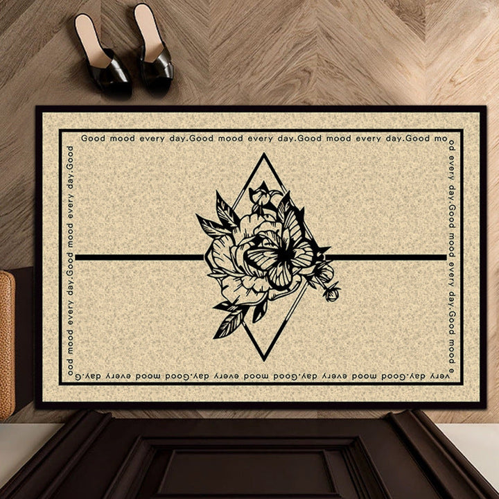 Elegant Floral Welcome Mat Kalsten