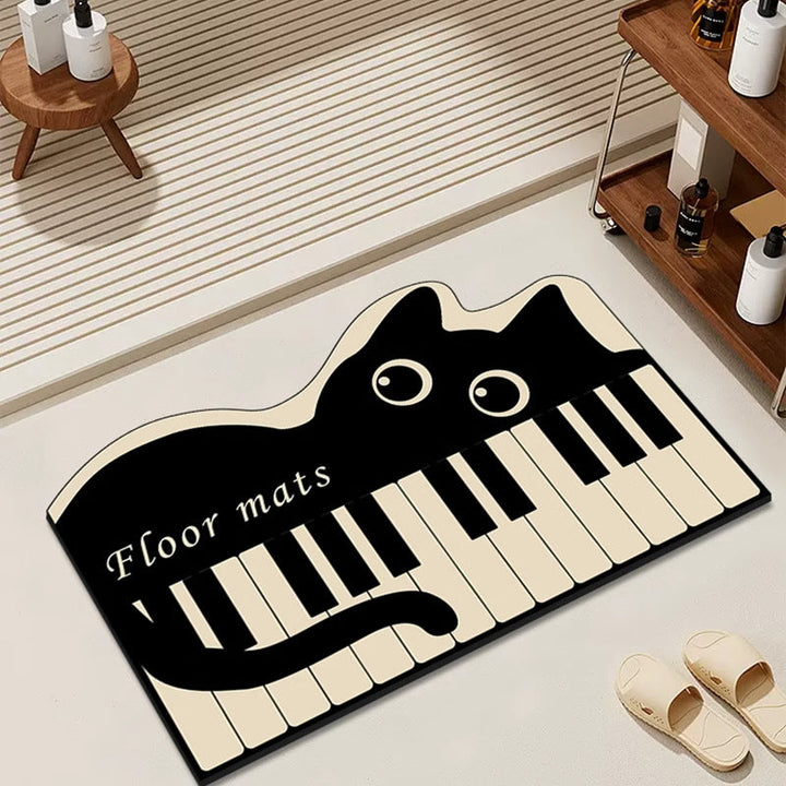 Playful Cat-Themed Area Mat