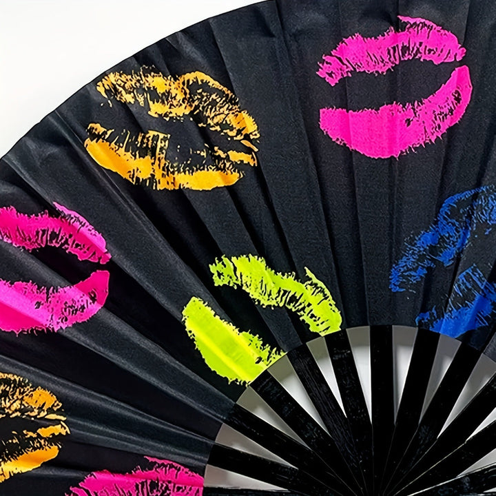 Ladies fan with colorful designs Kalsten