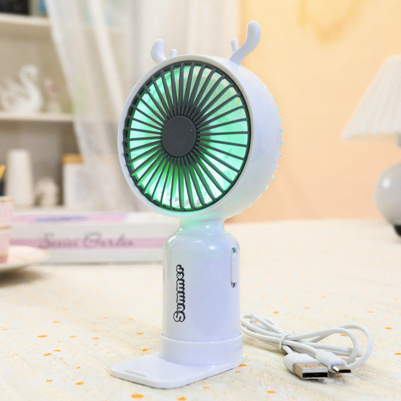 Ladies portable mini hand fan with flexible mounting mechanism Kalsten