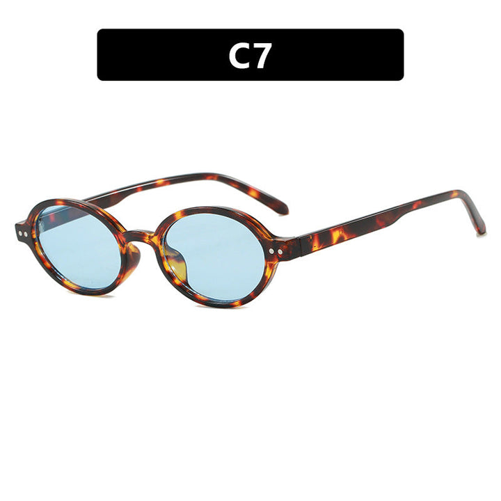 Ladies fashionable oval-shaped sunglasses with fancy frame Kalsten