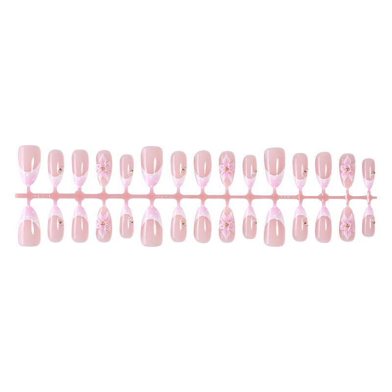 Elegant Floral Press-On Nail Art Set Acalora 1788496102