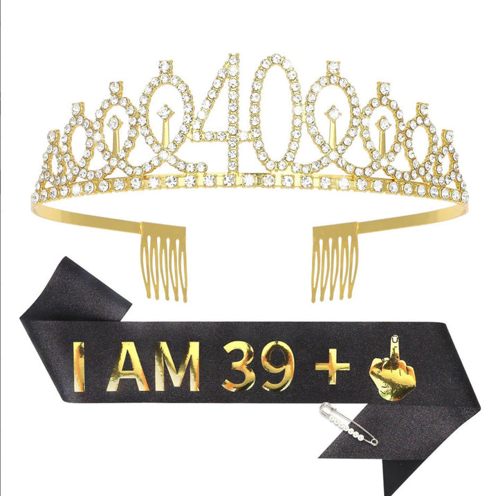 Ladies Glittering Crown with Swarovski Stones Kalsten