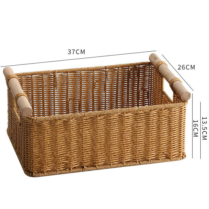 Decorative Woven Storage Basket with Handles Kalsten