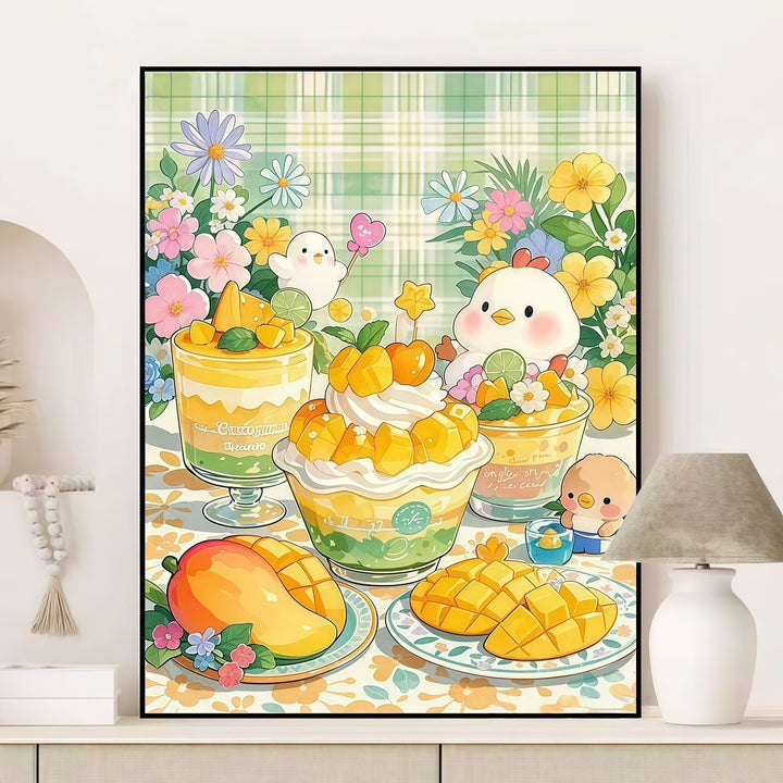 Fruity Dessert-Themed Canvas Art Print Kalsten