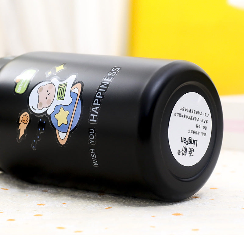 Ladies Insulated Water Bottle with Practical Push-Button Lid and Animal Motif Kalsten