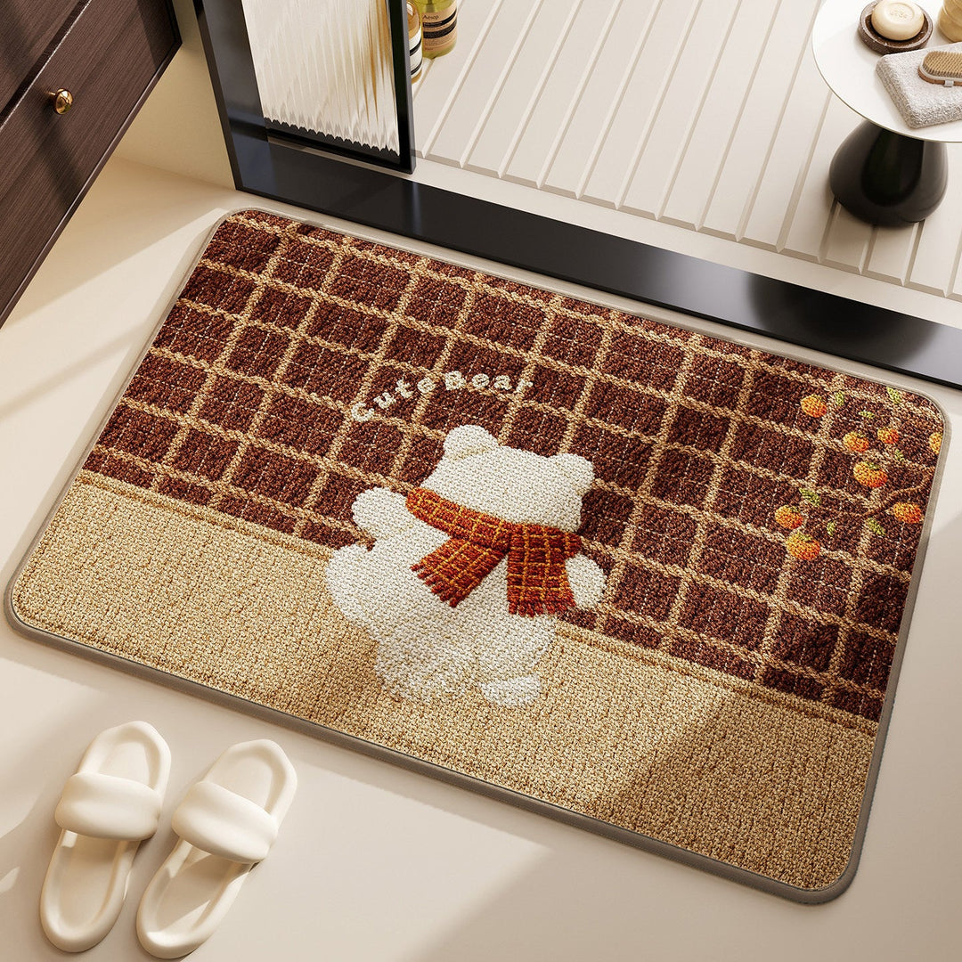 Playful Dog-Themed Bath Mat Kalsten