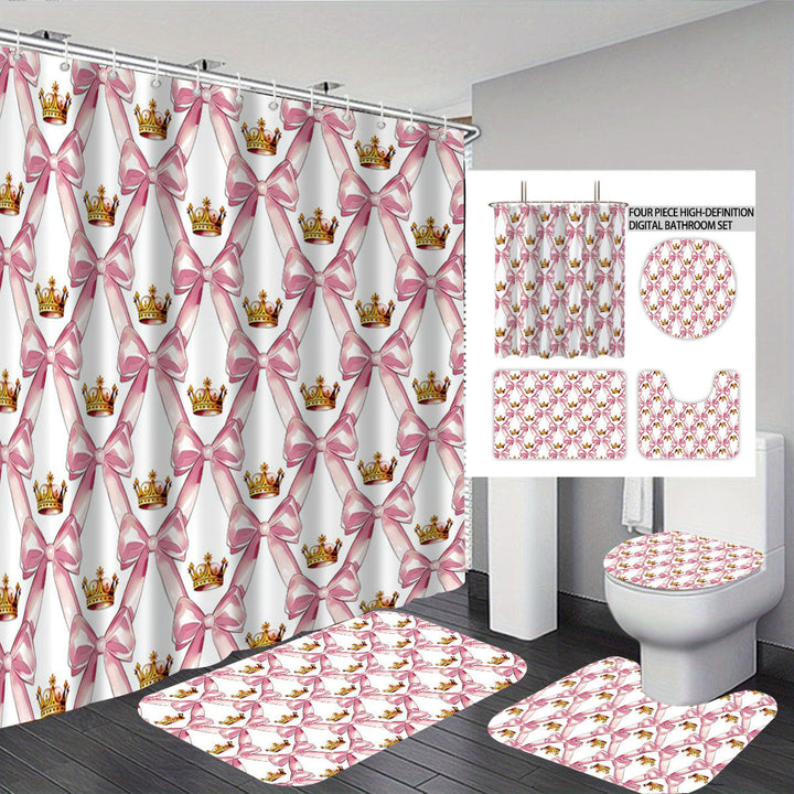 Digital Bow Pattern Bathroom Décor Set Kalsten