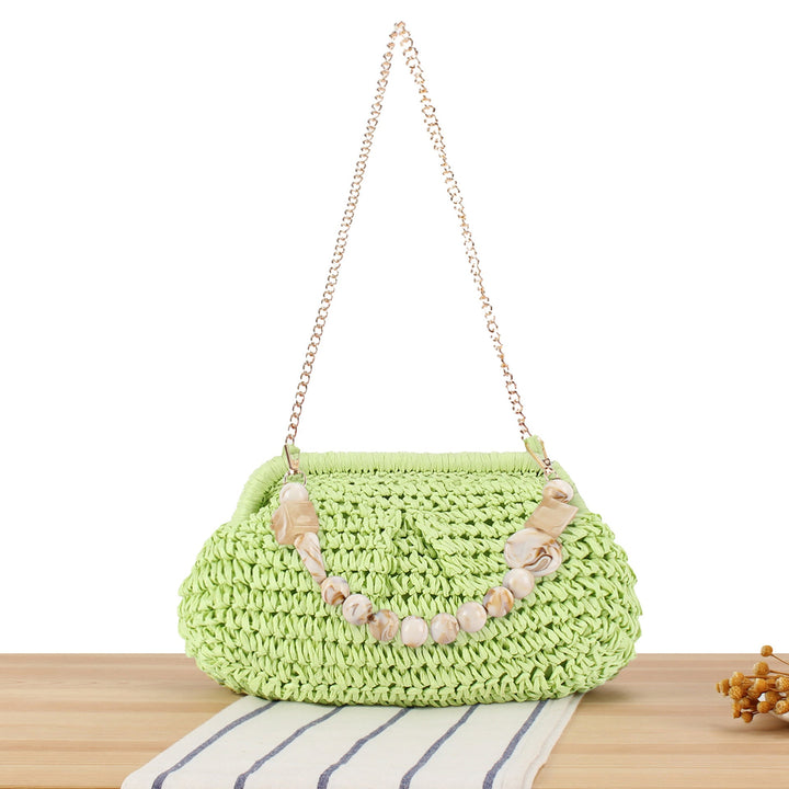 Braided Clutch with Pearl Accent Kalsten