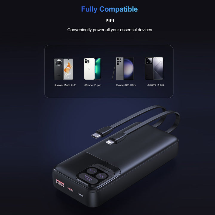 Power bank with dual charging cable and fast charging function Kalsten