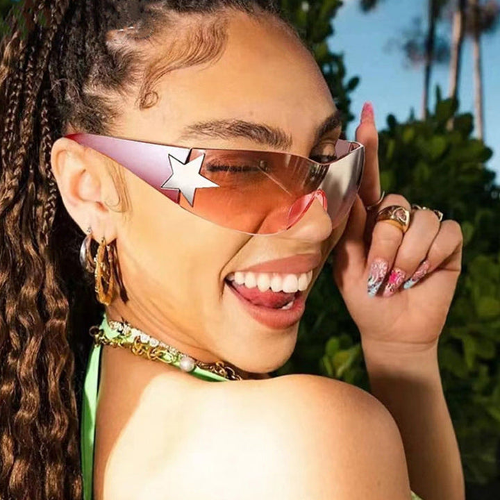 Women's futuristic design sunglasses with unique accents Kalsten