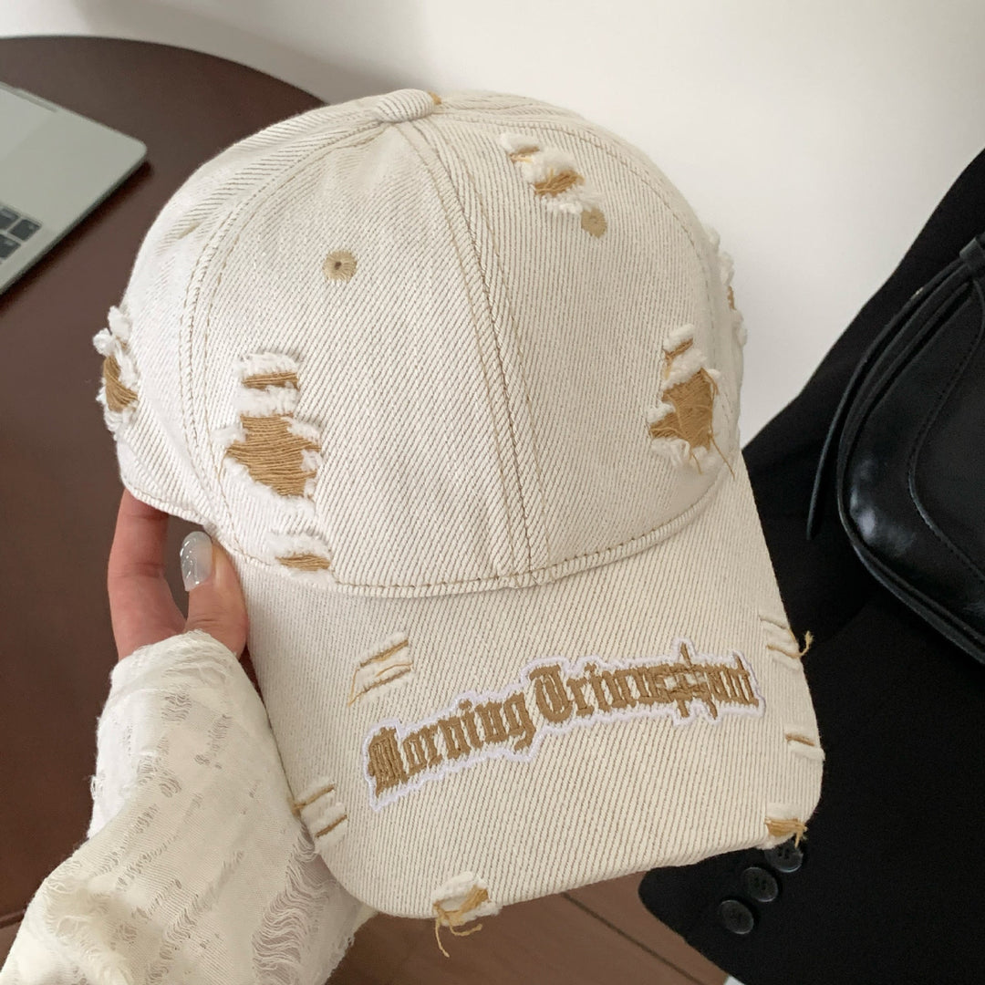 Women's Distressed Denim Baseball Cap Kalsten