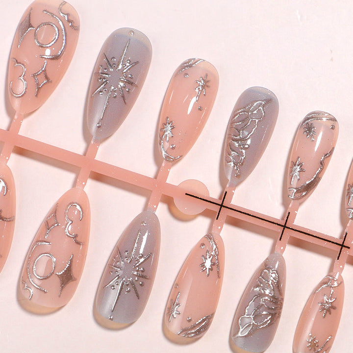 Decorative Galaxy-Inspired Press-On Nail Art Kalsten