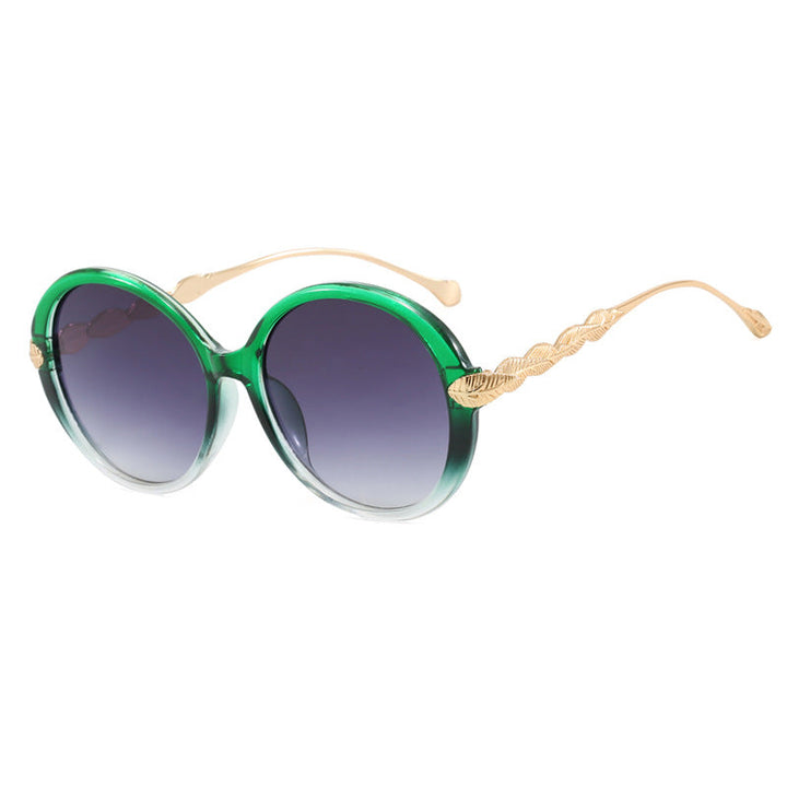 Ladies large round sunglasses with decorative metal accents Kalsten