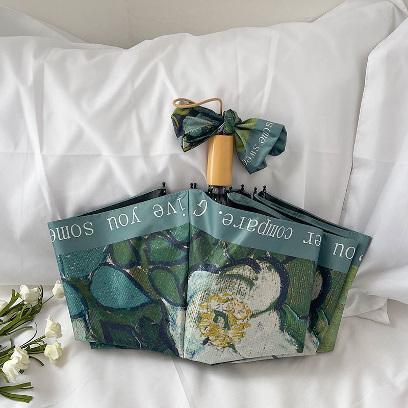 Women's Folding Umbrella with Floral Accents Kalsten