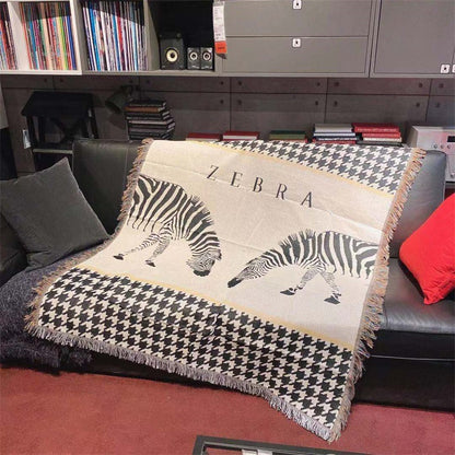 Artistic Zebra Print Throw Blanket