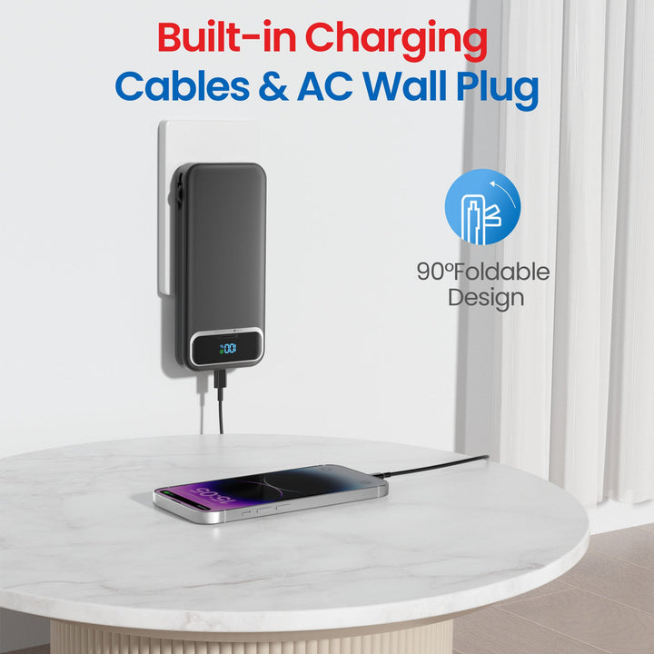 Powerbank with Integrated Charger and Lcd Display Kalsten