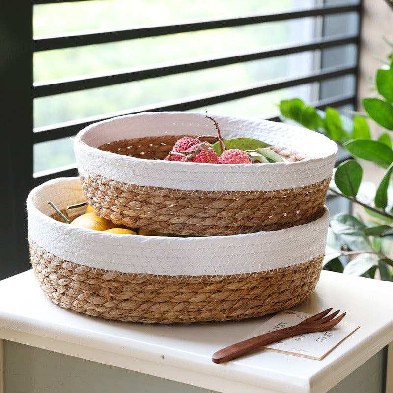 Unisex beef storage basket with elegant textile edging Kalsten